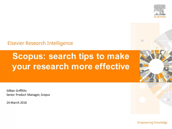 Scopus: search tips to make your research more effective